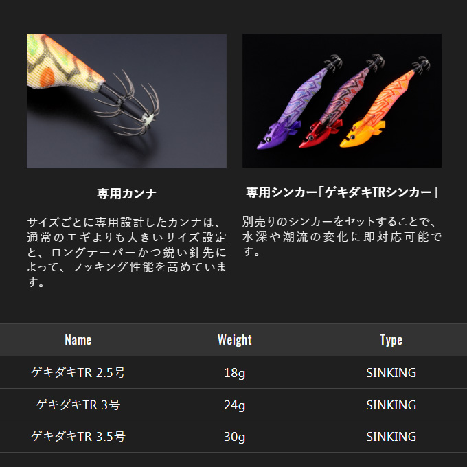 JACKALL ジャッカル ゲキダキ TR 3.5号 カラー：レッドパープル