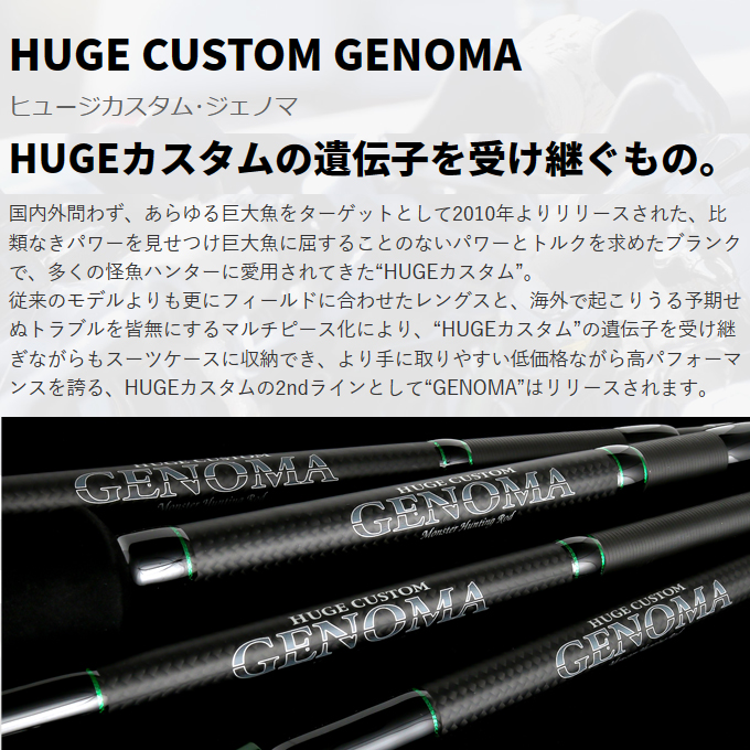 ヒュージカスタム デプス ジェノマ HG3-65F ベイトキャスティング