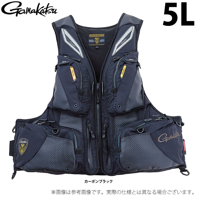 がまかつ　ゴアテックスフローティングベストGM2192 カーボンブラック Gamakatsu 【取り寄せ商品】 がまかつ GM2192 (カーボンブラック) (5L