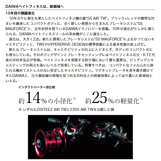 DAIWA（ダイワ） 【目玉商品】ダイワ 23 SS AIR TW 8.5R 右ハンドル