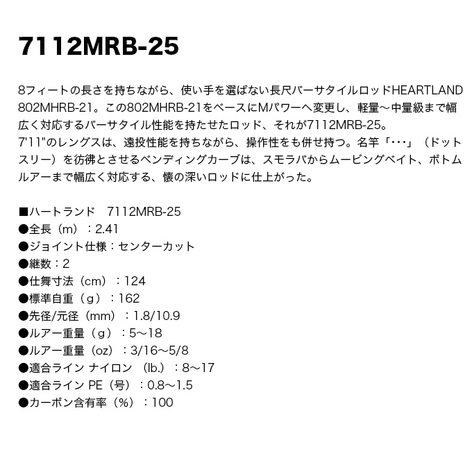 DAIWA（ダイワ） ハートランド 7112MRB-25 (2025年モデル) ベイト