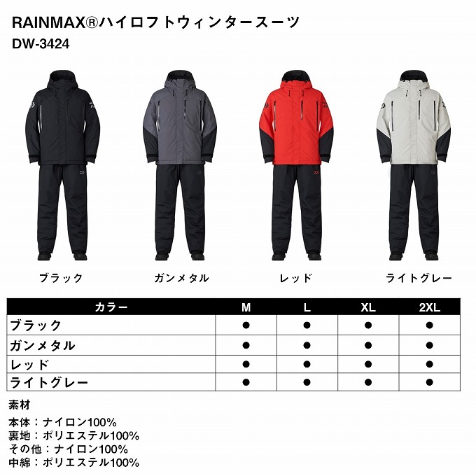DAIWA◇ハイロフトフィッシングウェア/その他/GRY/DW-3424 商品情報