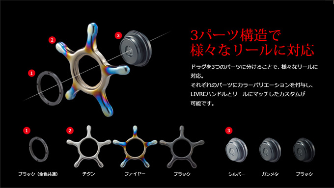 取り寄せ商品】 メガテック リブレ カスタムドラグ (シマノ13mm