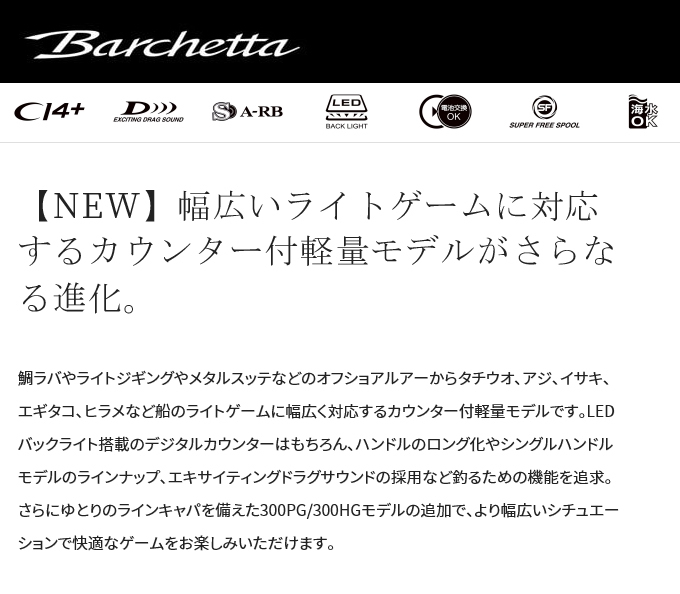 シマノ 21 バルケッタ 150DH-PG (右ハンドル) 2021年モデル/両軸リール