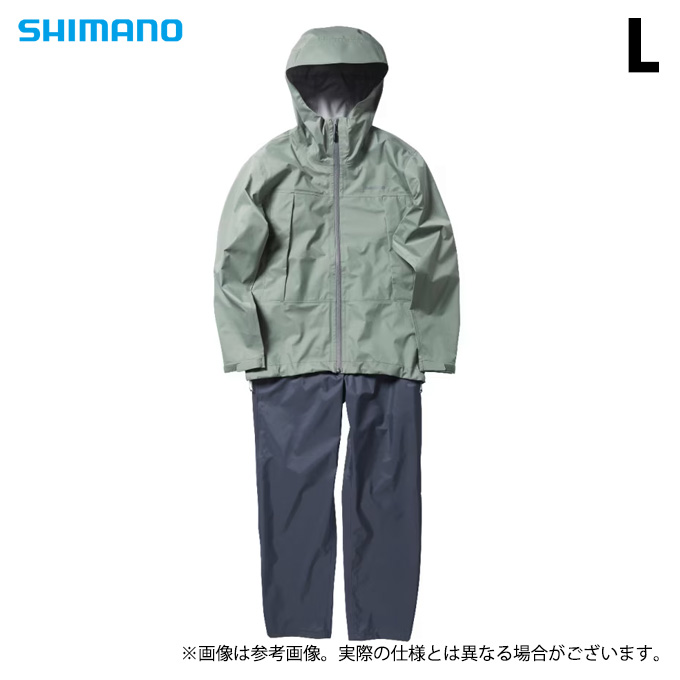 シマノ（SHIMANO） RA-047X (L／セージグリーン) 3レイヤー レイン
