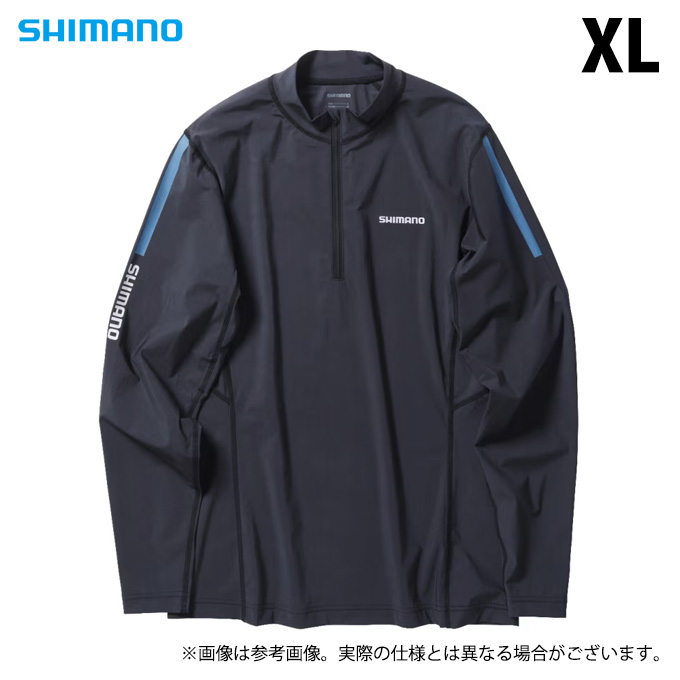シマノ ゼフォー ハーフジップシャツ(長袖) SH-241P タングステン XL 4969363114143.jpg