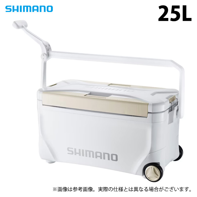 【目玉商品】シマノ スペーザ プレミアム 25L キャスター (NS-B25Y) プレミアムホワイト (クーラーボックス) /25リットル /(7)