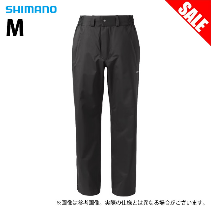 【目玉商品】 シマノ RA-024W (M／ブラック) アングラーズシェル パンツ 01 (レインウェア) レインパンツ単体/フィッシングウェア/釣り  /(7)