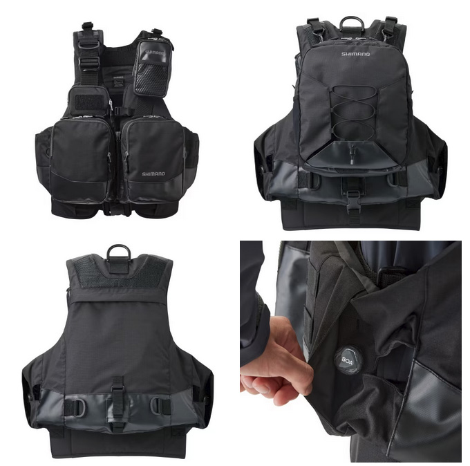 シマノ（SHIMANO） VF-275W (ブラック／L) サーフトリッパーベスト
