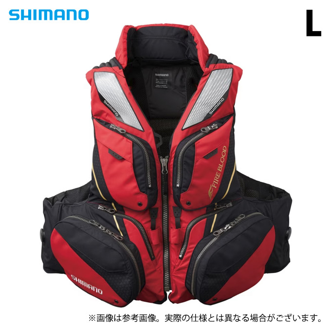 【未使用】LIMITED PROフローティングベストVF−130WシマノサイズL シマノ（SHIMANO） VF-130W (ブラッドレッド／L) リミテッドプロ