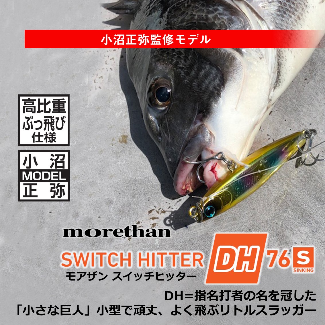 ダイワ モアザン スイッチヒッター DH 76S /シンキングペンシル/シーバスルアー /(5)  :d-mt-sh76s:つり具のマルニシYahoo!ショップ - 通販 - Yahoo!ショッピング