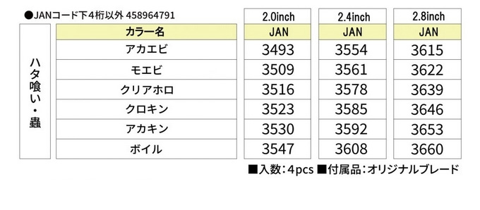 ルーディーズ ハタ喰い 2.0インチ クリアホロ608円 蟲 【予約中！】 蟲