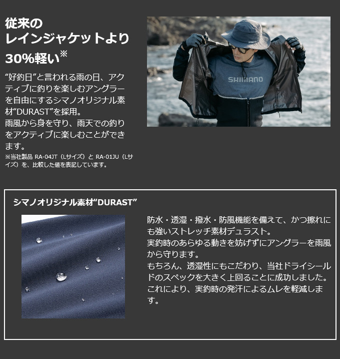 シマノ（SHIMANO） RA-01JU レインギアジャケット 01 (カラー
