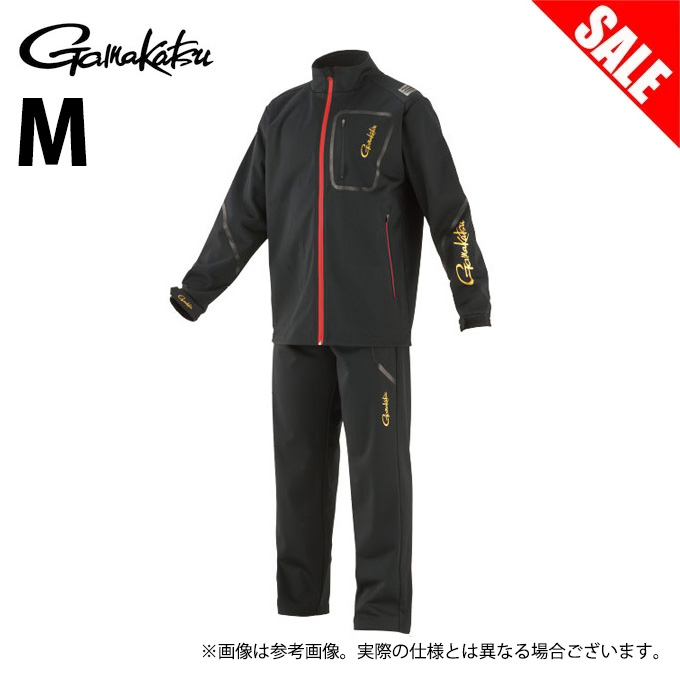 がまかつ gamakatsu フィッシングスーツ(上下セット) ブラック Gamakatsu（がまかつ） 【目玉商品】がまかつ GM3618 (M／ブラック