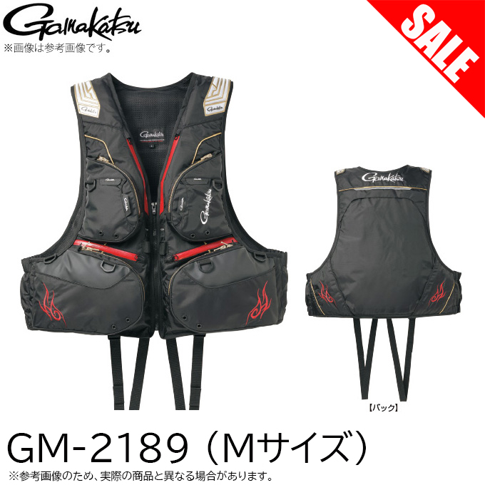 がまかつ(Gamakatsu) フローティングベスト GM2189 　Lサイズ Gamakatsu（がまかつ） (7)【目玉商品】 GM2189 (M／ブラック×レッド