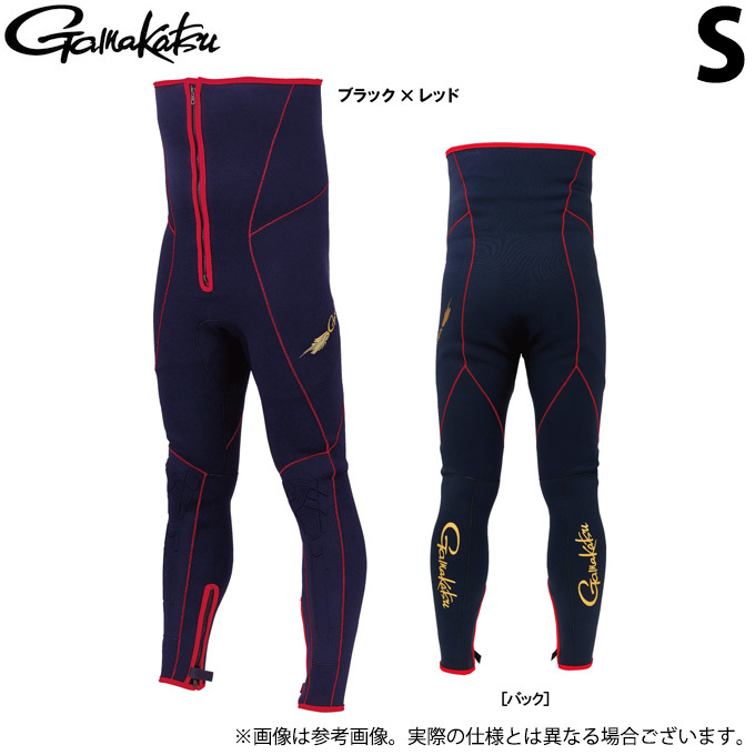 SPEC 鮎タイツ 黒/赤 Gamakatsu 【取り寄せ商品】 がまかつ GM5820 (ブラック/レッド