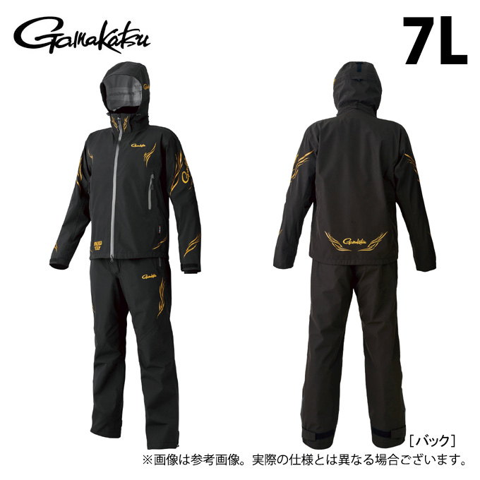 がまかつ アルテマシールド L ブラック/ゴールド Gamakatsu 【取り寄せ商品】 がまかつ GM3772 (7L／ブラック