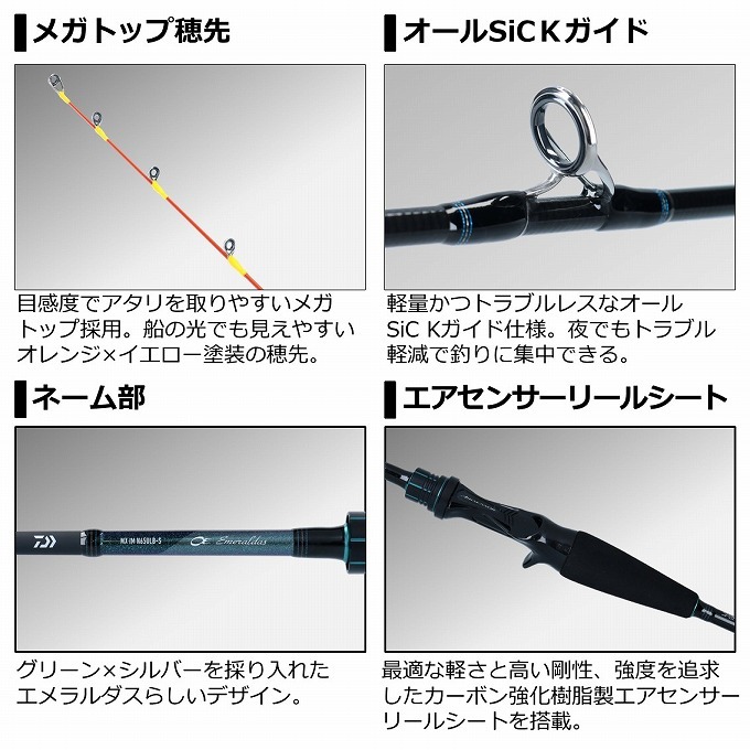 【美品】ダイワ　MX70MLS-S ボートエギング　ティップラン　イカメタル ダイワ オフショアロッド エメラルダス MX イカメタル OR70MLS-S