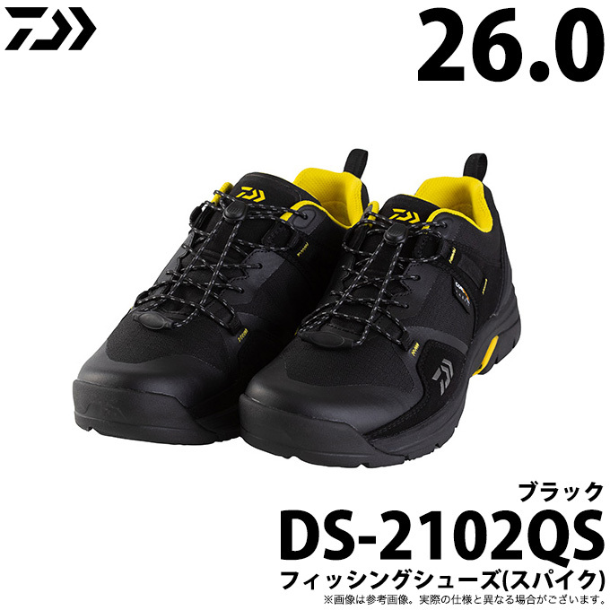 取り寄せ商品】ダイワ フィッシングシューズ DS-2102QS (スパイク) ブラック (26.0cm) (2020年モデル) (c)  :4550133108747:つり具のマルニシWEB店2nd - 通販 - Yahoo!ショッピング