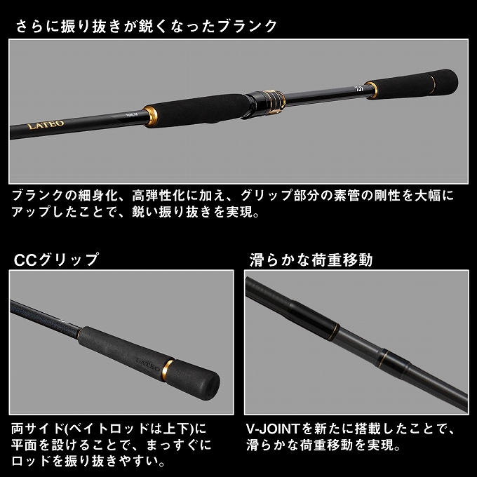 ダイワ ラテオ106M と ロッドケース（アブガルシア）セット