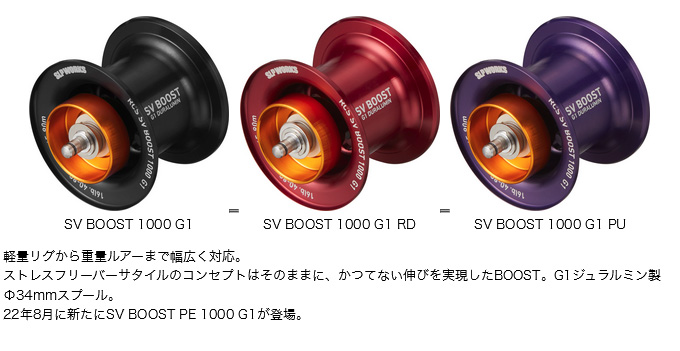 ダイワ　ＳＬＰ　SV BOOST PE 1000 G1 スプール RCSB SV BOOST 1000 スプール│SLP WORKS
