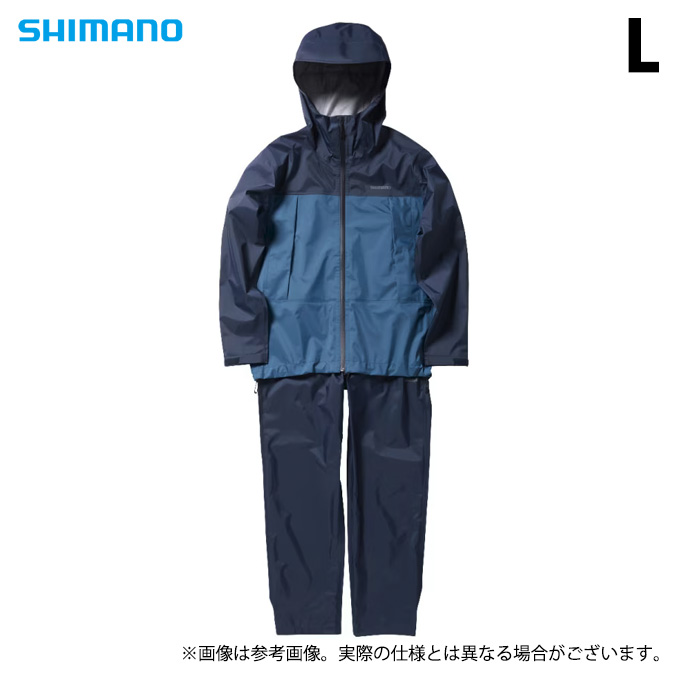 シマノ RA-047X (L／ネイビーブルー) 3レイヤー レインスーツ (フィッシングウェア／2024年春夏モデル) /24SS /(5)