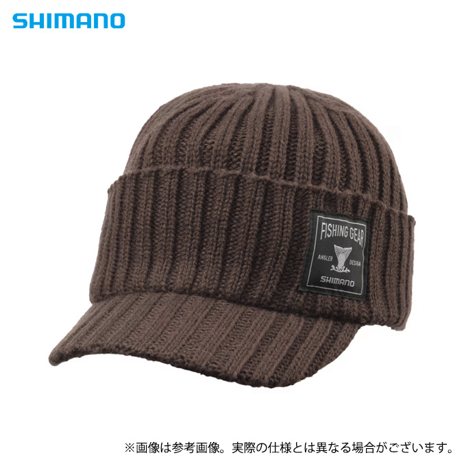 シマノ（SHIMANO） CA-054X (ダークブラウン／フリー) つば付きニット