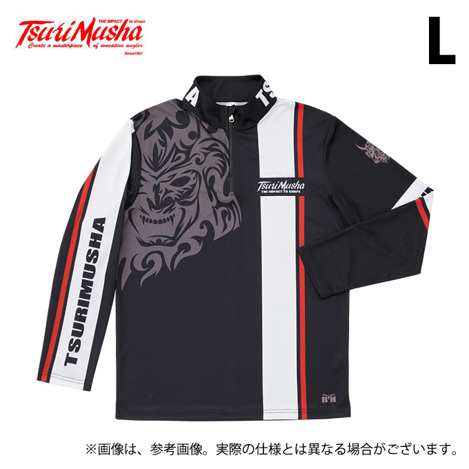 釣武者　シャツ 釣武者 Musha ラインジップシャツ (Lサイズ) (フィッシング