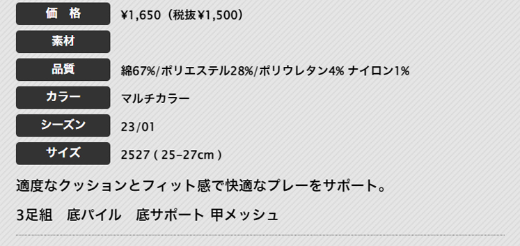 アディダス ゴルフ EEU91 3P ローカット クッションソックス [3足組 底パイル 底サポート 甲メッシュ] （メンズ）｜f-netgolf｜02