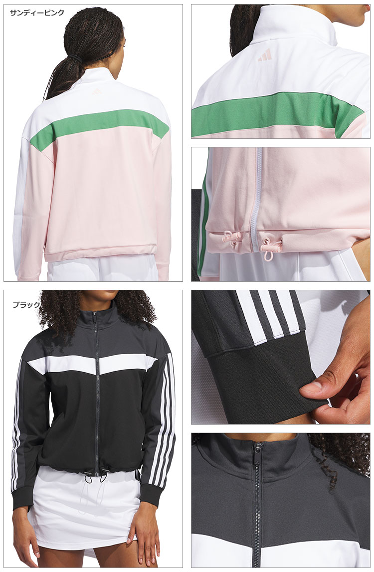 アディダス ゴルフウェア JRY40 ツイストニット レトロ トラック ジャケット （レディース） | adidas | 02