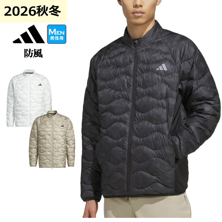 adidas アディダス ゴルフウェア IE850 撥水 防風 カモフラージュプリント ダウンジャケット[防風]（メンズ）