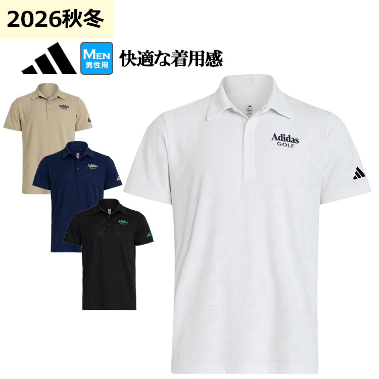 adidas（アディダス） ゴルフウェア OGH78 CHIP ジャガード 半袖
