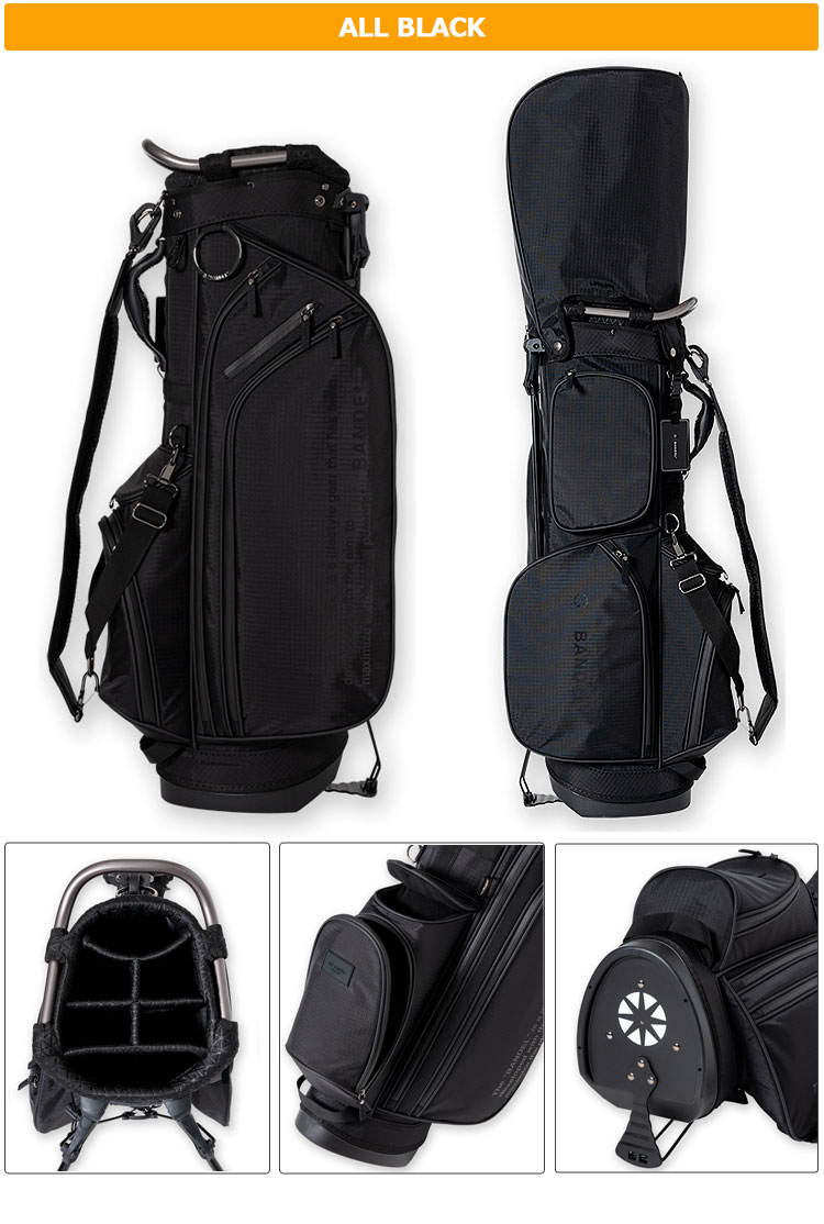 バンデル ゴルフ BGJ-4SCB RIPSTOP STAND CADDYBAG スタンド キャディバッグ（オールブラック） | BANDEL | 02