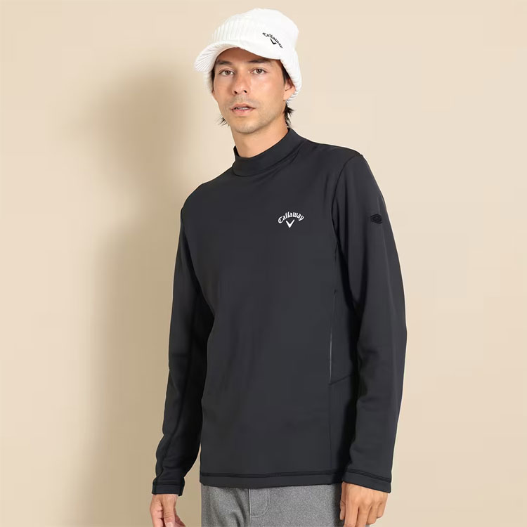 Callaway - キャロウェイ★長袖 ダブルジップ ウール ニット ウェア オレンジ総柄 Mサイズ Callaway - キャロウェイ☆長袖 ダブルジップ ウール ニット