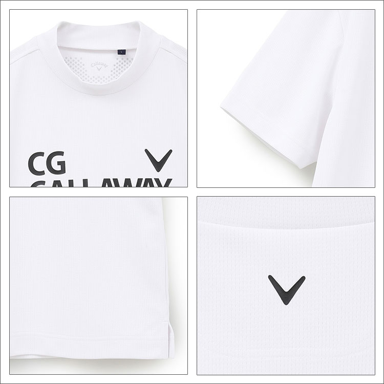 キャロウェイ ゴルフウェア C24134105 クローズドメッシュ 半袖 モックネック シャツ  (メンズ) | Callaway | 02