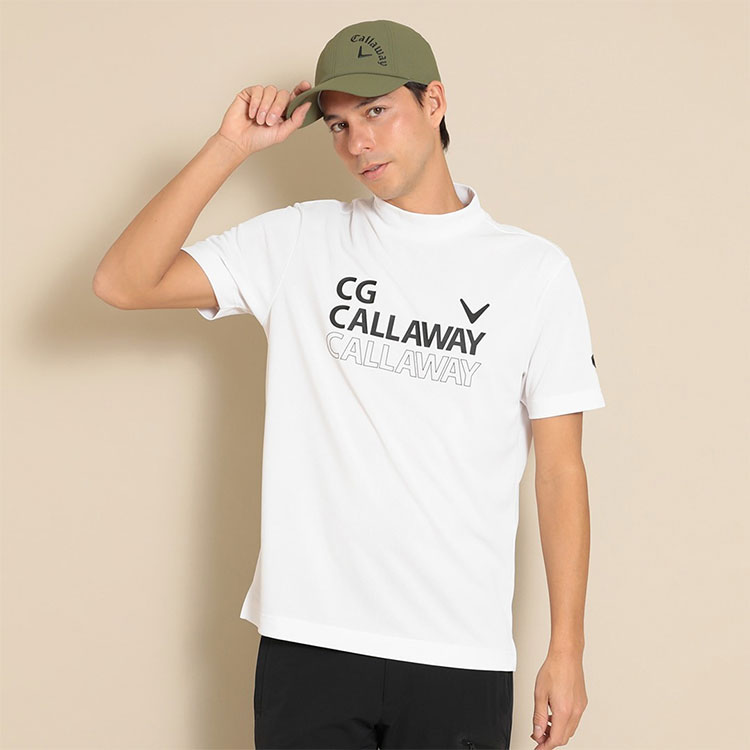 キャロウェイ ゴルフウェア C24134105 クローズドメッシュ 半袖 モックネック シャツ  (メンズ) | Callaway | 03