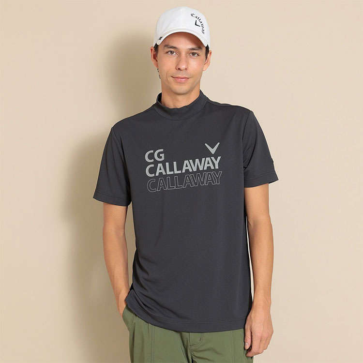 キャロウェイ ゴルフウェア C24134105 クローズドメッシュ 半袖 モックネック シャツ  (メンズ) | Callaway | 04