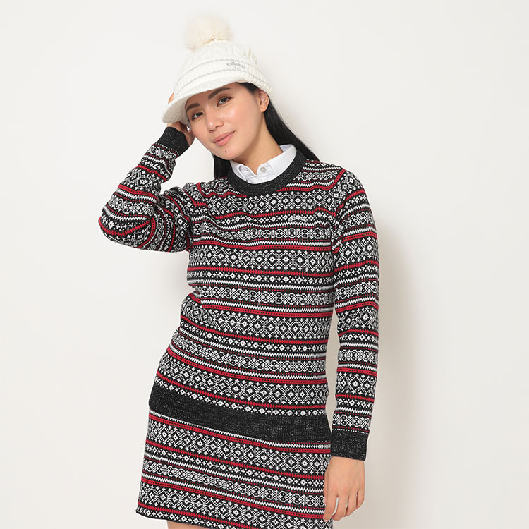 美品 callaway ノルディック柄 裏地付き ニット ニット キャロウェイ Callaway（キャロウェイ） ゴルフウェア C25218200 ノルディック