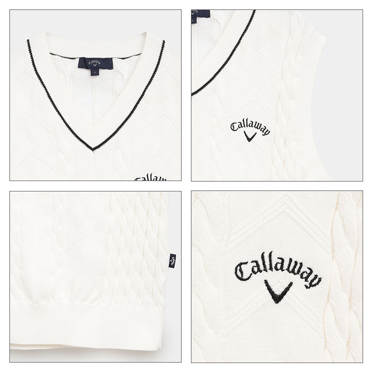 Callaway（キャロウェイ） ゴルフウェア C25219100 Vネック ケーブル