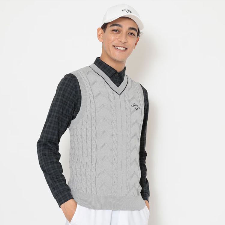 Callaway（キャロウェイ） ゴルフウェア C25219100 Vネック ケーブル