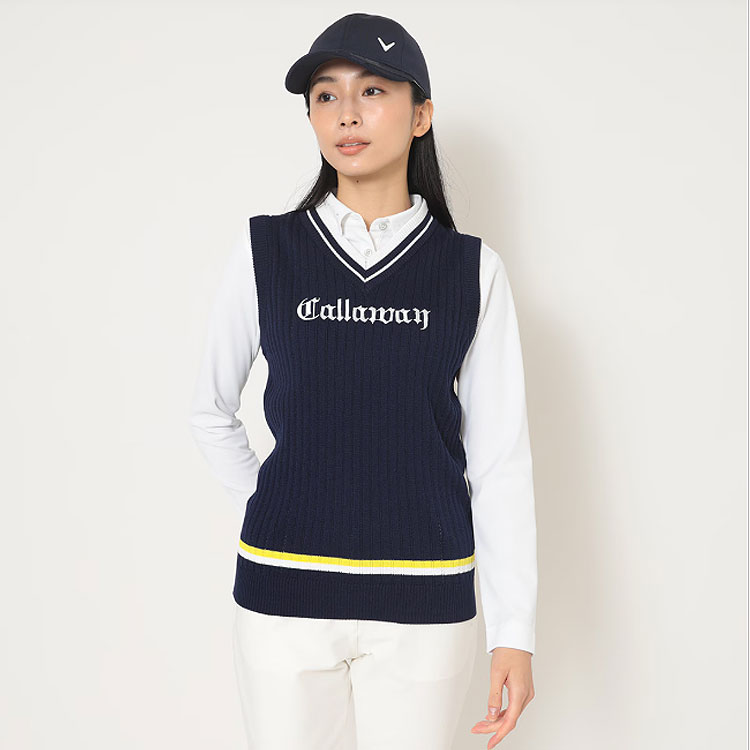 Callaway（キャロウェイ） ゴルフウェア C25219200 Vネック リブニット