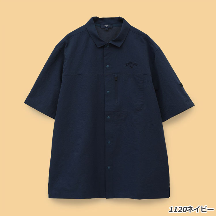 Callaway ゴルフシャツ LLサイズ 黒/白 Callaway キャロウェイ ゴルフウェア C25134114 8WAY ストレッチ