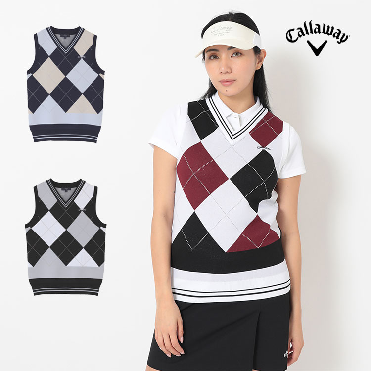 Callaway（キャロウェイ） ゴルフウェア C26219200 Vネック アーガイル