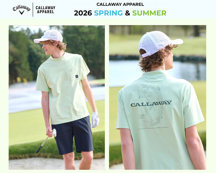 Callaway ゴルフウェア セット (Tシャツ & ショートパンツ) Callaway（キャロウェイ） ゴルフウェア C26127100 8WAY ストレッチ