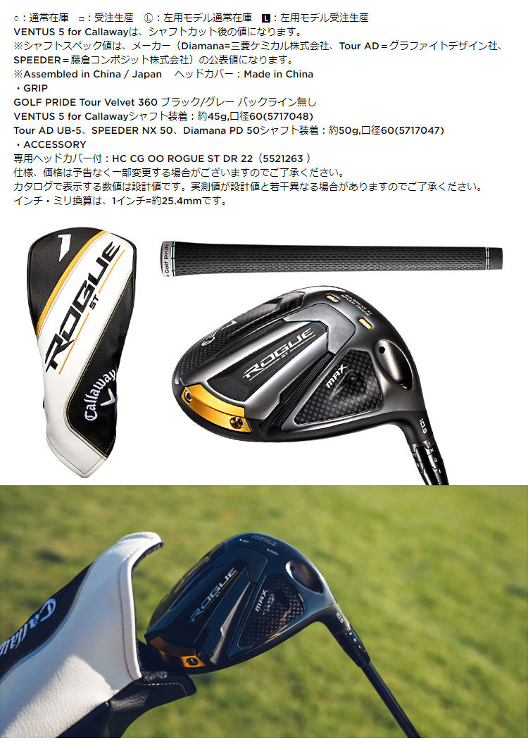 Callaway（キャロウェイ） ゴルフ ROGUE ST MAX ローグSTマックス