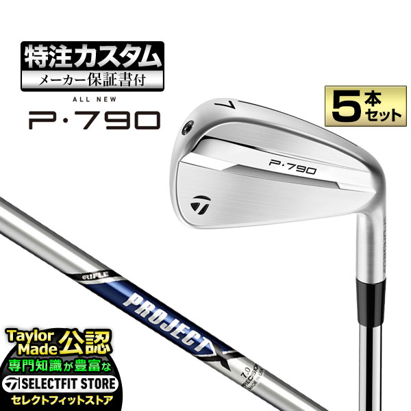 【メーカーカスタム】テーラーメイド New P790 アイアン('25)5本セット (#6-PW) PROJECT X/PROJECT X IO プロジェクトX  スチール | TaylorMade