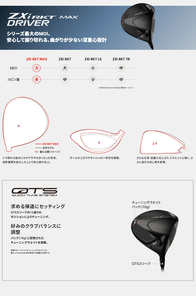 ZXi 2026 モデル ダンロップ SRIXON RKT MAX ドライバーVENTUS TR ZXi