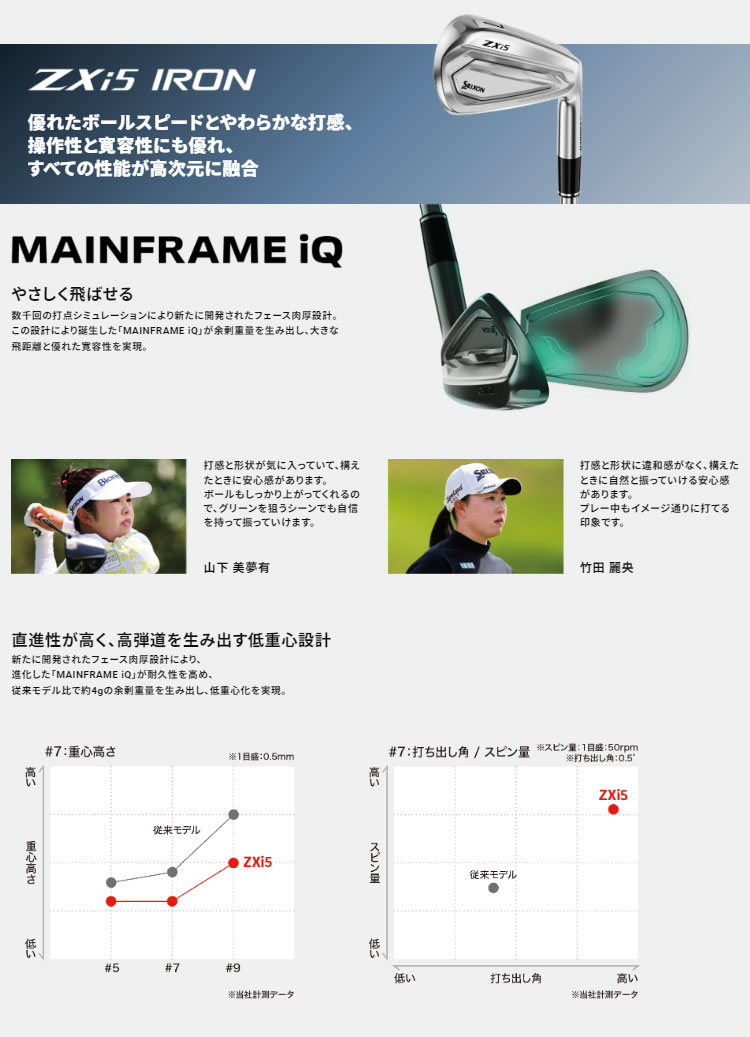 ZXi 2026 モデル ダンロップ SRIXON ZXi5 アイアン 6本セット（#5〜9