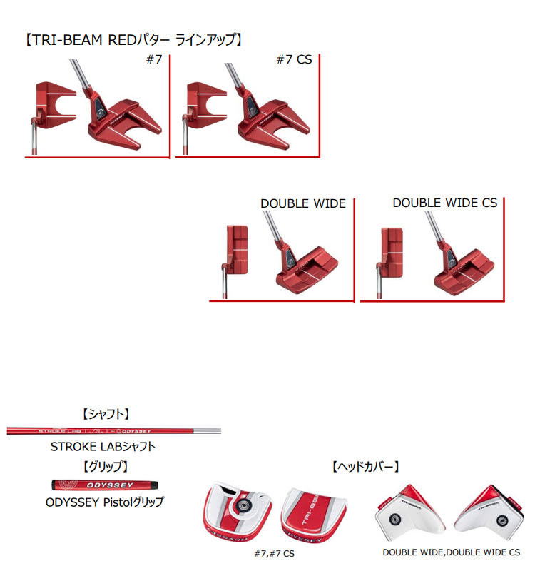 オデッセイ ゴルフ TRI-BEAM RED DOUBLE WIDE CSパター | ODYSSEY（キャロウェイゴルフ） | 03