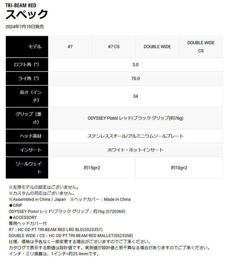 オデッセイ ゴルフ TRI-BEAM RED DOUBLE WIDE CSパター | ODYSSEY（キャロウェイゴルフ） | 04